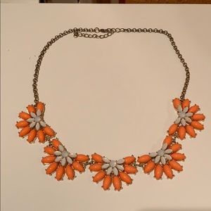 J. Crew orange starburst necklace